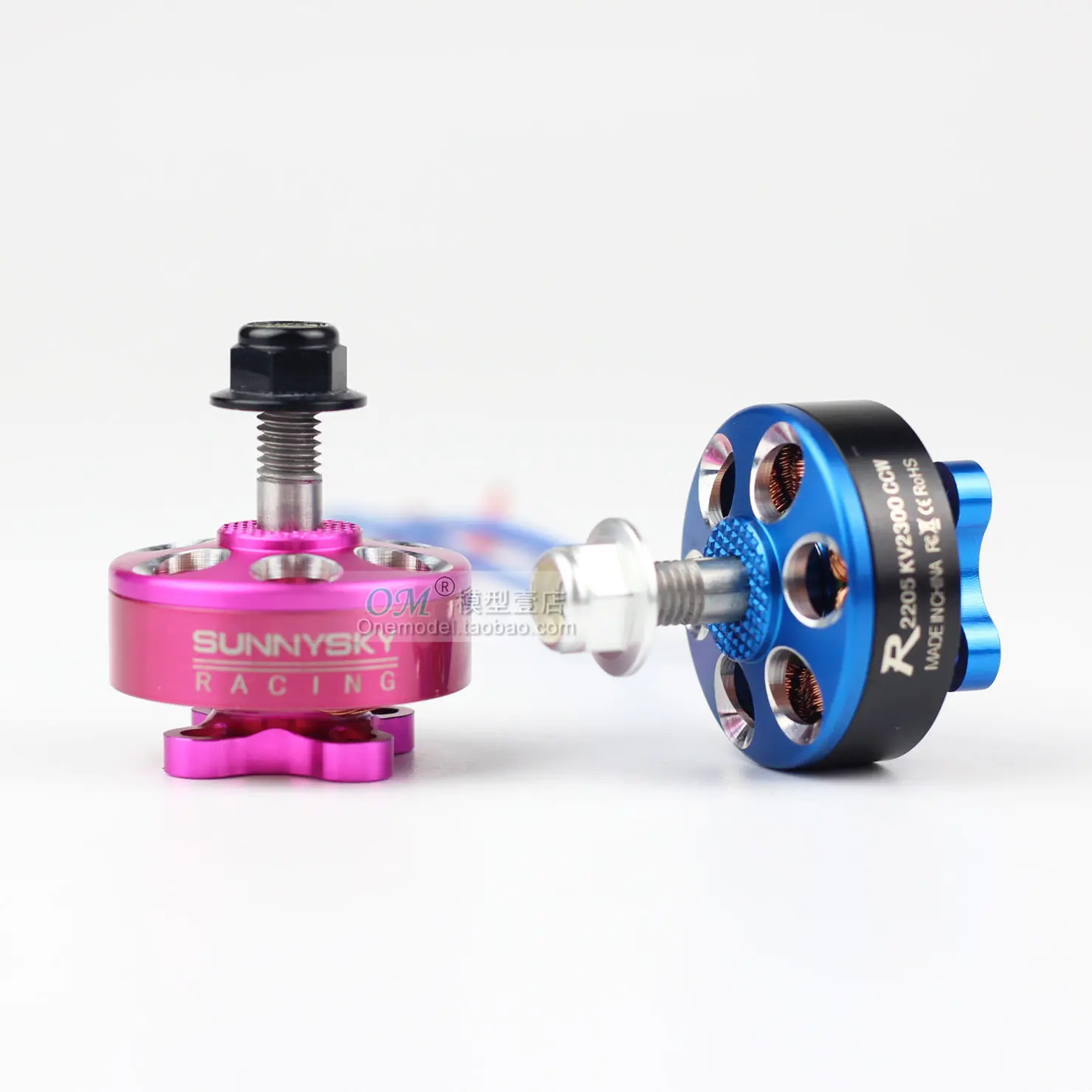 Оригинальный 1 шт./Sunnysky R2205 2300KV 2500KV бесщеточный мотор CW CCW розовый синий