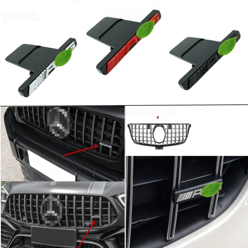ABS решетка эмблема на решетку для AMG Mercedes Benz W212 W202 W211 W210 W205 CLA CLS GLK автомобильные