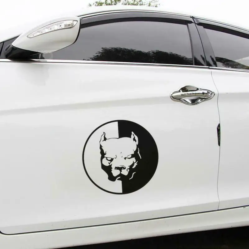 Auto Stickers Cool Car Bulldog Sticker Cartoon Cute Waterproof Pitbull Automotive Interior Accessories | Автомобили и мотоциклы