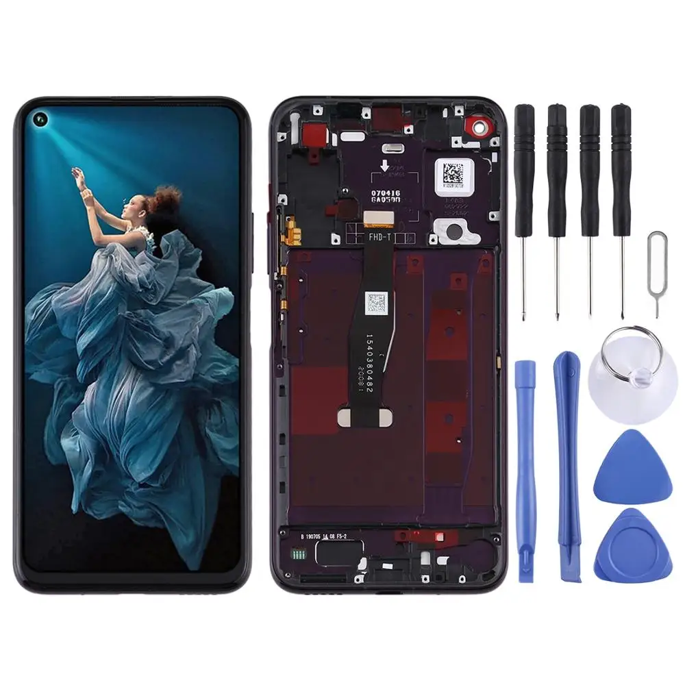 ЖК экран и дигитайзер в сборе с рамкой для Huawei Honor 20 Pro|Экраны мобильных телефонов|