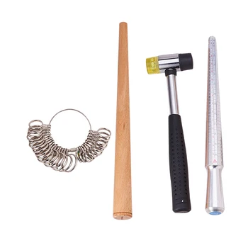 

1 Set Ring Measuring Tool Sets Ring Sizer Professional Model, Steel Ring Enlarger Stick Mandrel Sizer Tool