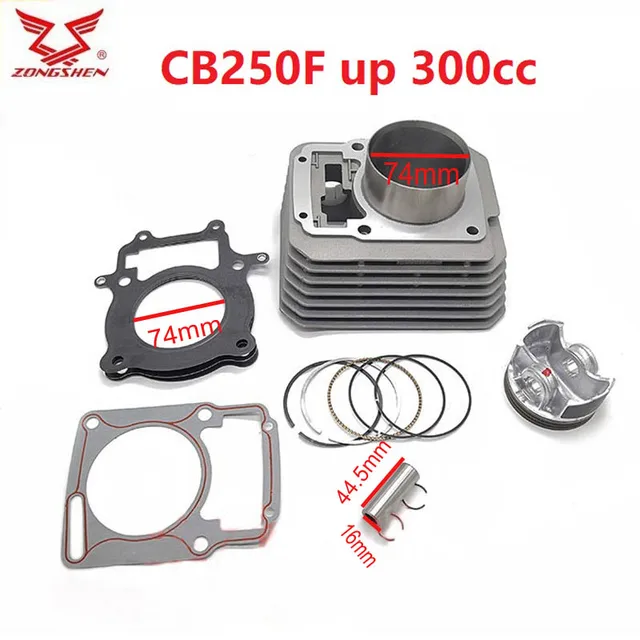 ZONGSHEN CB250F 250cc to 300cc 74mm 75mm engine cylinder