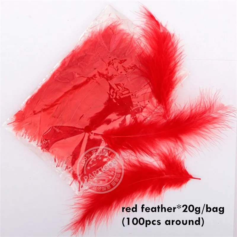1bag red feather DIY Одежда для свадьбы, дня рождения Декор конфетти баллон из гелий прозрачный ПВХ пузыри Bobo шарики для День Рождения вечерние Декор перо декор - Цвет: 1bag red feather