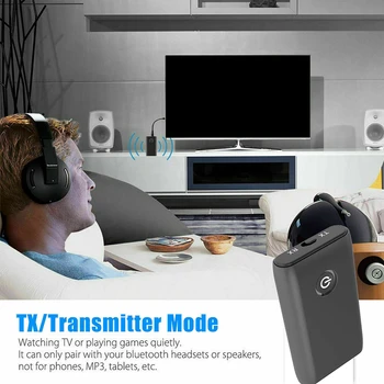 

2-in-1 Wireless Transmitter Receiver 3.5mm AUX HiFi Music Audio Adapter Bluetooth5.0 Home/Car Stereo Device