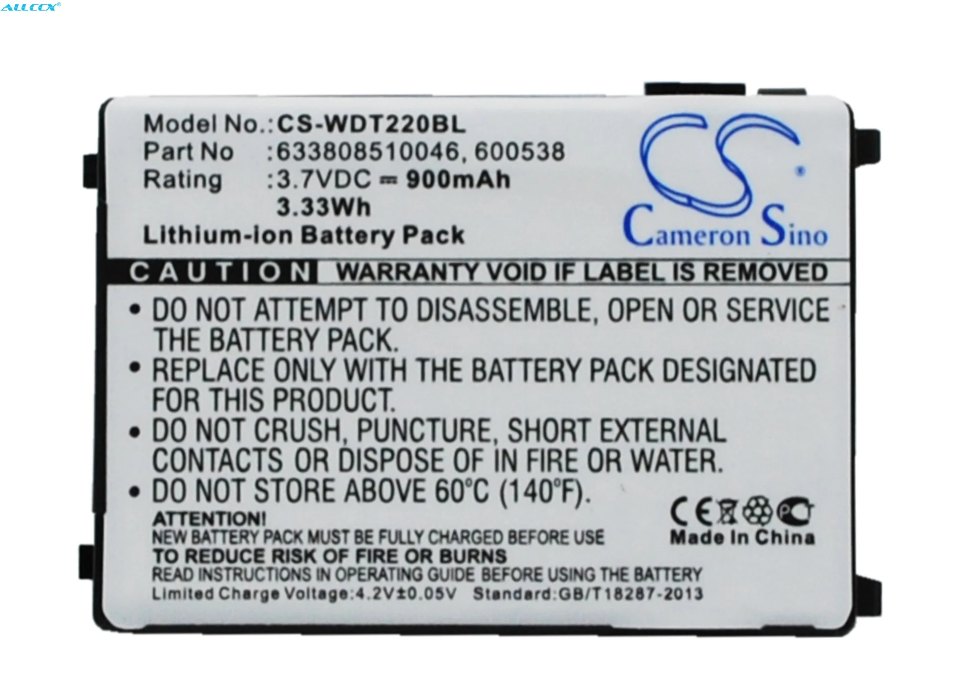 Аккумулятор Cameron Sino на 900 мА · ч для Datalogic/PSC Falcon PDT PT40 Unitech HT630 HT650 PT630 PT630D PT650