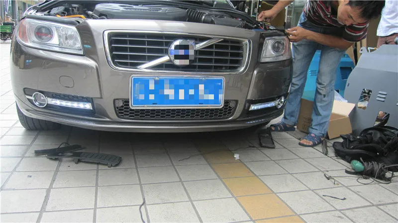 2 шт. автомобильный Стайлинг для Volvo S80 2009-2013 Светодиодный дневной светильник DRL Дневной ходовой светильник s Дневной светильник желтый указатель поворота