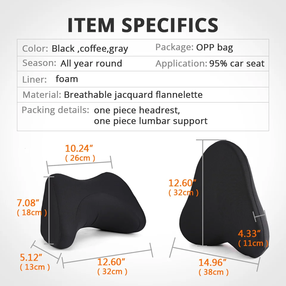 Автомобильная подушка для подголовника U образная опора поясницы спины