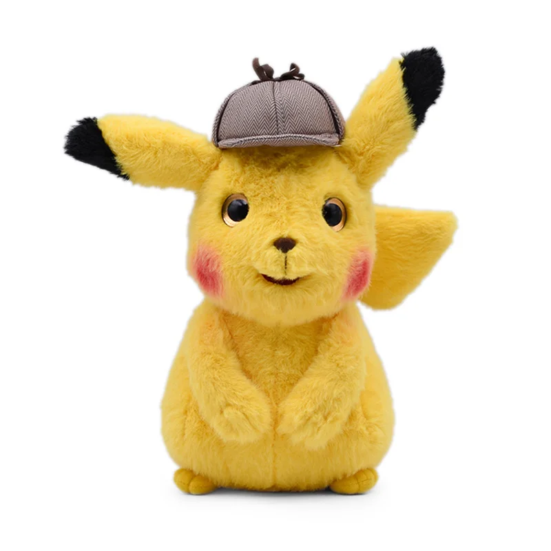 Pikachu 27cm TAKARA TOMY покемон аниме мультфильм детектива Пикачу Hoothoot Плюшевые Куклы Kawaii игрушка Рождественский подарок для детей - Цвет: Pikachu 27cm