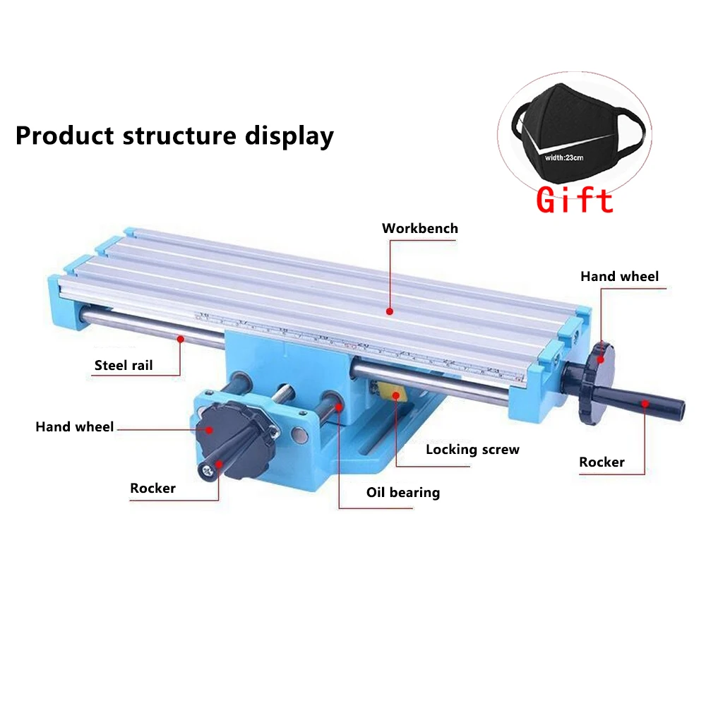 Mini Micro Bench Drill Table Electric Drill X Y-axis Adjustment Workbench Drill Vise Fixture Coordinate Table Milling Machine