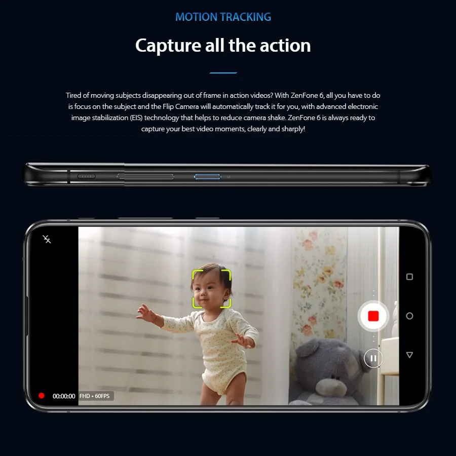 Мобильный телефон Asus Zenfone 6 ZS630KL, 6 ГБ, 128 ГБ, Восьмиядерный процессор Snapdragon 855, 6,4 дюйма, 48 МП, 13 МП, откидная камера, NFC, 4G, смартфон