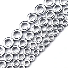 JHNBY 8/10/12/14mm Silvers a Forma di Cerchio Ematite Naturale Pietra Rotonda Branelli Allentati del distanziatore Per creazione di gioielli Fai Da Te I Risultati Del Pendente