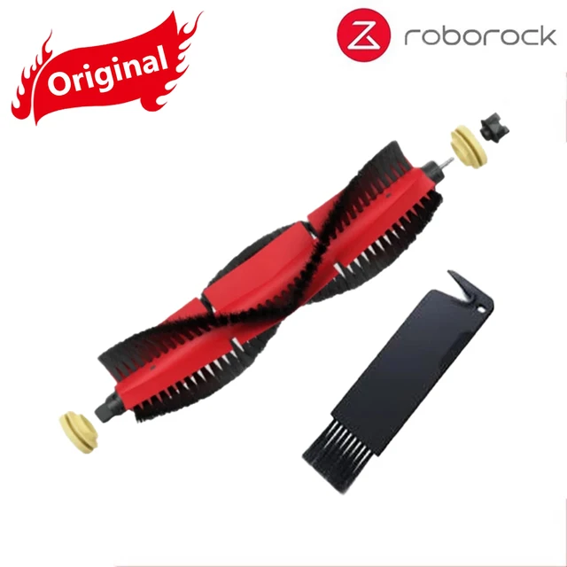Original Roborock S5 Max / E4 / E5 / S45 Max / S6 MaxV Detachable Main Brush Silicon Side Brush Washable Filter Accessories Black Main brush 1