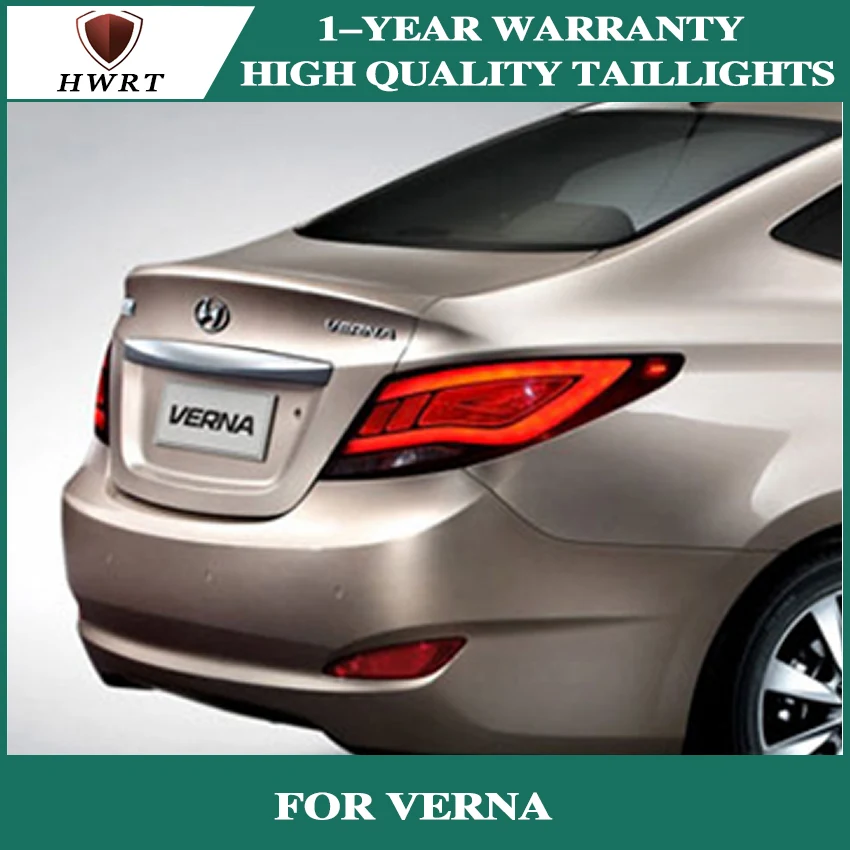 

Car Styling tail lights for Hyundai Hyundai Solaris tail lights Accent Verna led tail light drl rear lamp signal+brake+reverse