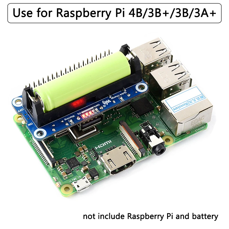Raspberry Pi 4B/3B +/3B/Zero Плата расширения литиевой батареи 5 в регулируемый выход