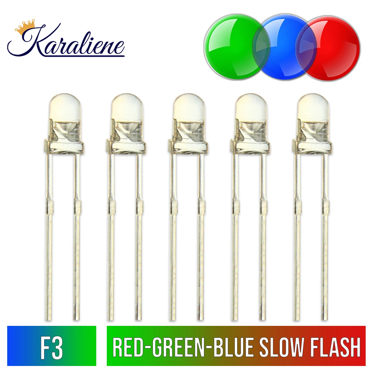 10개/몫 F3-F5(3mm-5mm) 깜박이는 LED 2핀 발광 다이오드