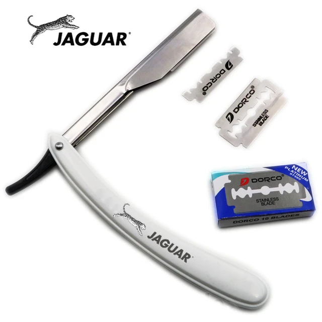 1set Men Straight Barber edge Razors Folding Shaving Knife Hair Removal Tools With 10pcs Blades 1razor add 10blades