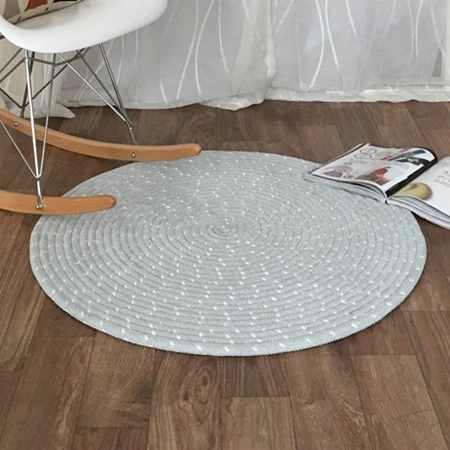 Carpet6 Круглый ковер с крючками, подушка для стула для гостиной, спальни, коврики для гостиной, одноцветные, скандинавские, домашние декоративные коврики для дивана, стола, сиденья - Цвет: Carpet6