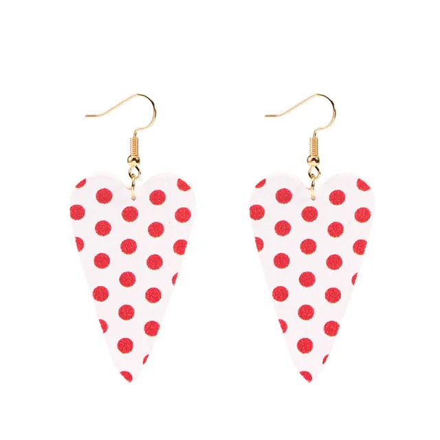 Love Heart Pendant Hollow Pu Leather Earrings New Dangle Earrings for women Valentine's Day Gift Wholesale valentine earrings T2196WHD75