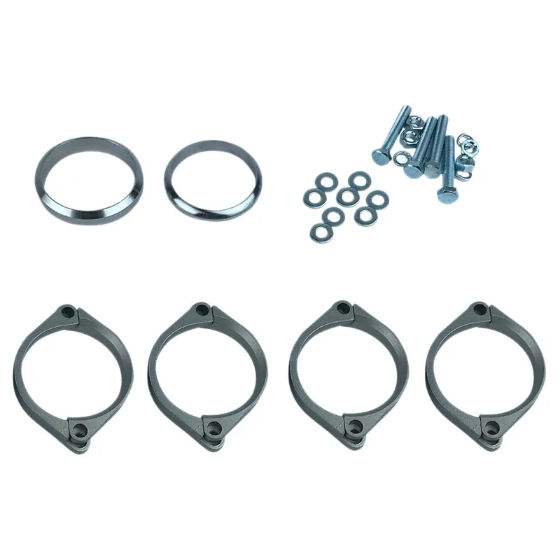 

Rusted Corroded Broken 4 Flange Rusted Exhaust Back Box Repair Clamp Brackets For BMW E46 M3
