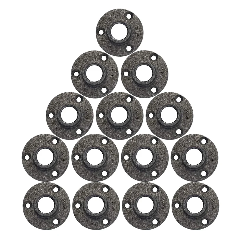 

BMBY-16pcs 3/4 inch Black Floor Flange Cast Iron Pipe Fittings Our 3/4 Inch Plumbing Pipe Flange, Industrial Pipe Flanges, Decor