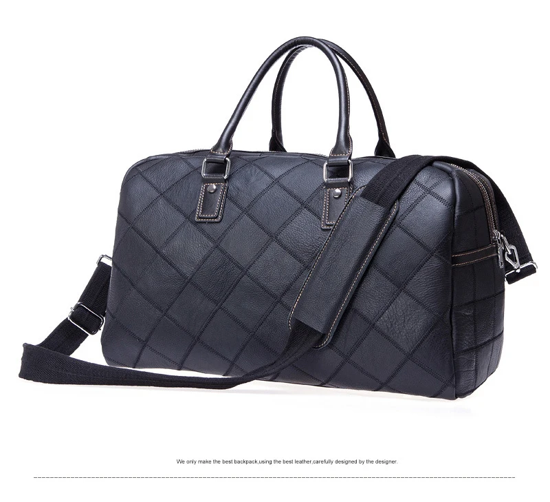 

MAHEU Hot Fashion Black Brown Leather Travel Shoulder Bag Top Layer Cow Leather Hand Luggage Tote Bag 2019 New Arrivals