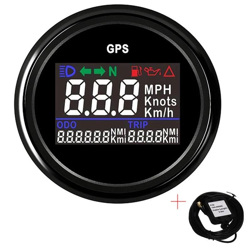 Boat Car GPS Speedometer Odometer with knots km/h mph adjustable Digital Gauge Fuel+Oil Pressure Alarm Sensor | Автомобили и