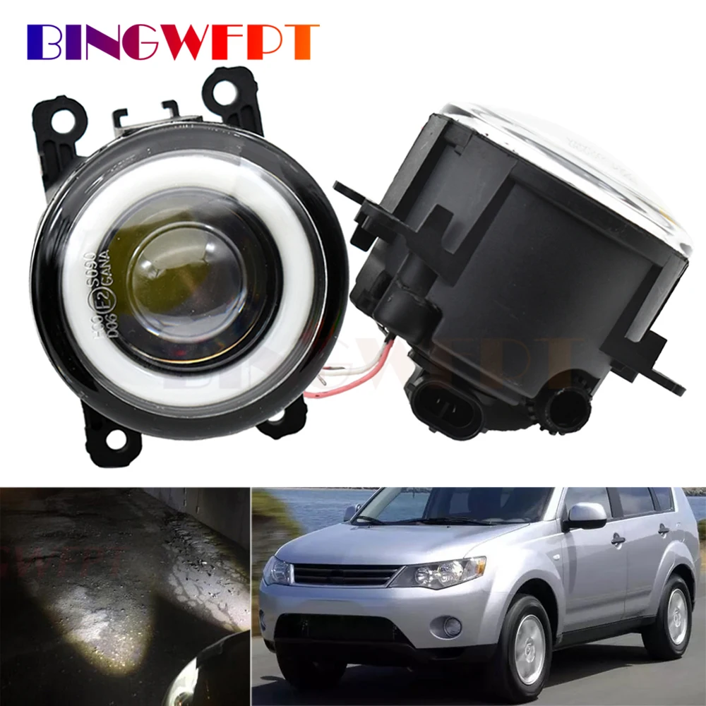 2PC LED Bulb Front Fog Light Angel Eye H11 For Mitsubishi Outlander XL
