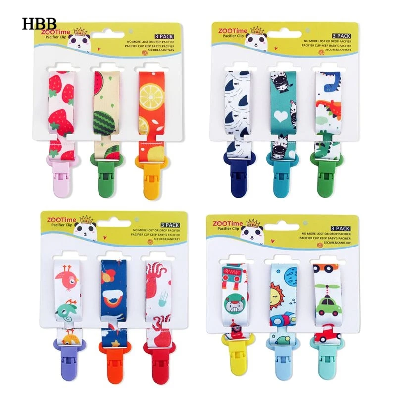 Dummy Clips Girls Baby for Plastic Modern Unisex-Design 3pcs 3-Pack Straps