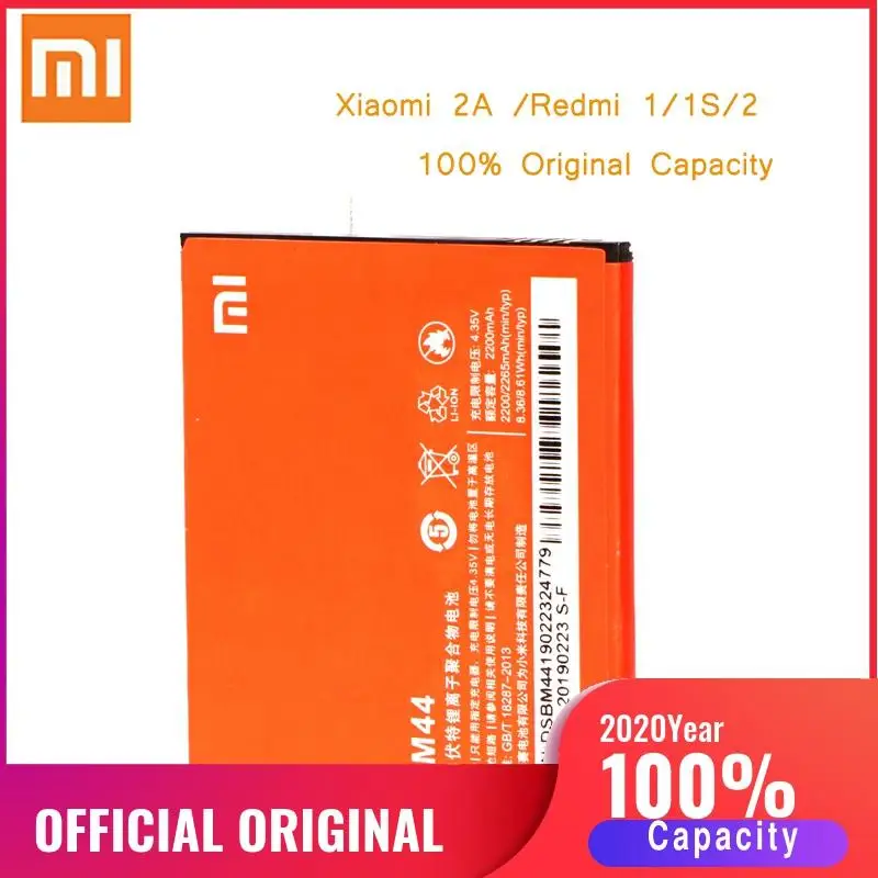 Оригинальный аккумулятор для телефона RedMi2 1s Xiaomi Mi 2A hongmi BM44 сменные батареи Xiomi 2 2200