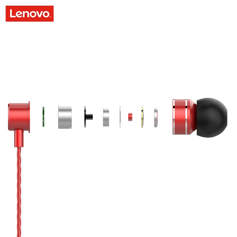 Оригинальные наушники Lenovo HF118 металлические со встроенным микрофоном проводные