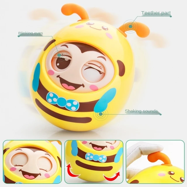 Baby Rattle Mobile Doll Bell Blink Eyes Teether Toy Fun for Newborns Gift Baby 0-12 Months Toys Babies Interactive Toys for Kids 5