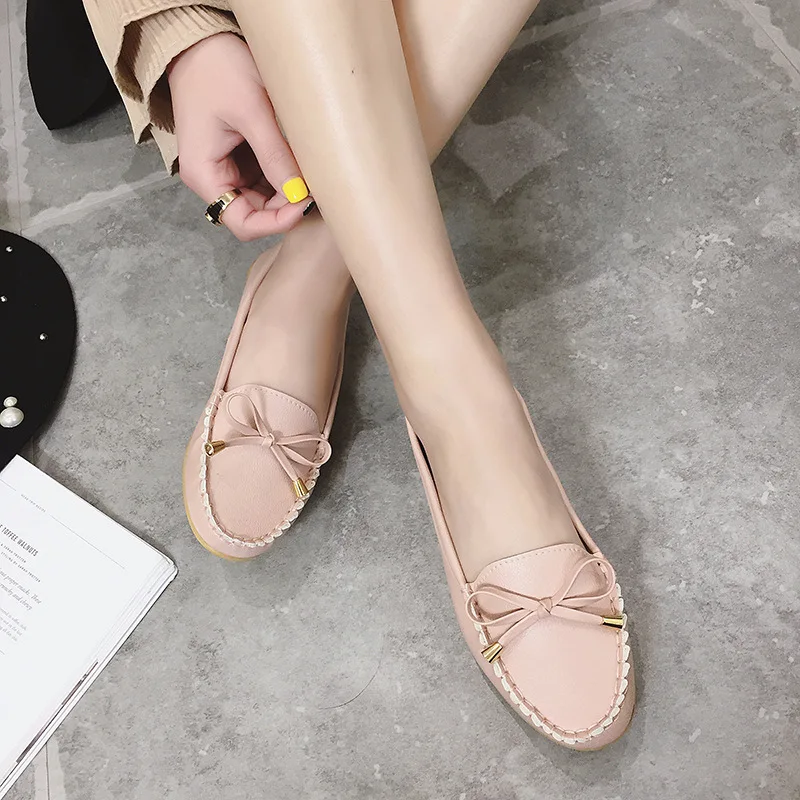

2018 New Style Sweet Shoes Flower Students round-Toe Flat Top Shoes WOMEN'S Shoes Moccosins