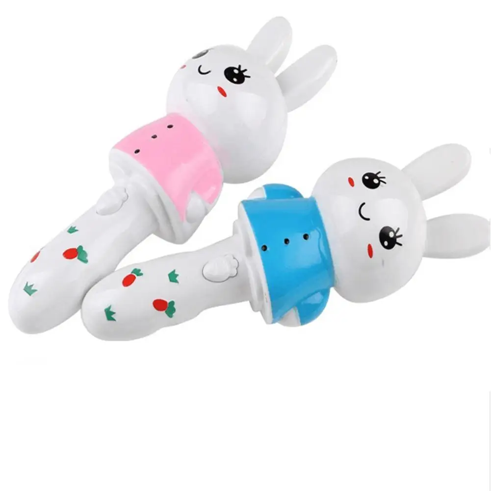 Нет милый кролик палочки игрушка с мигающим и музыка ручной светящаяся музыкальная палочка обучающая игрушка подарок для детей