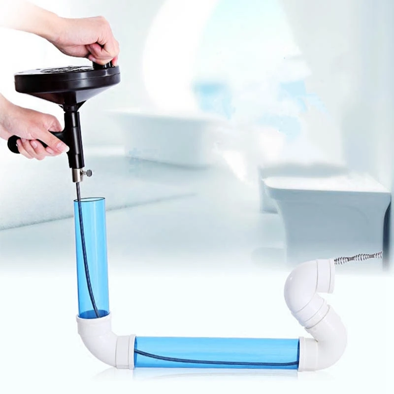 HLZS-5M Through Sewer Toilet Dredge Household Kitchen Floor Drain Spring Pipe Hair Clogging Cleaning Tool Pipe Dredging