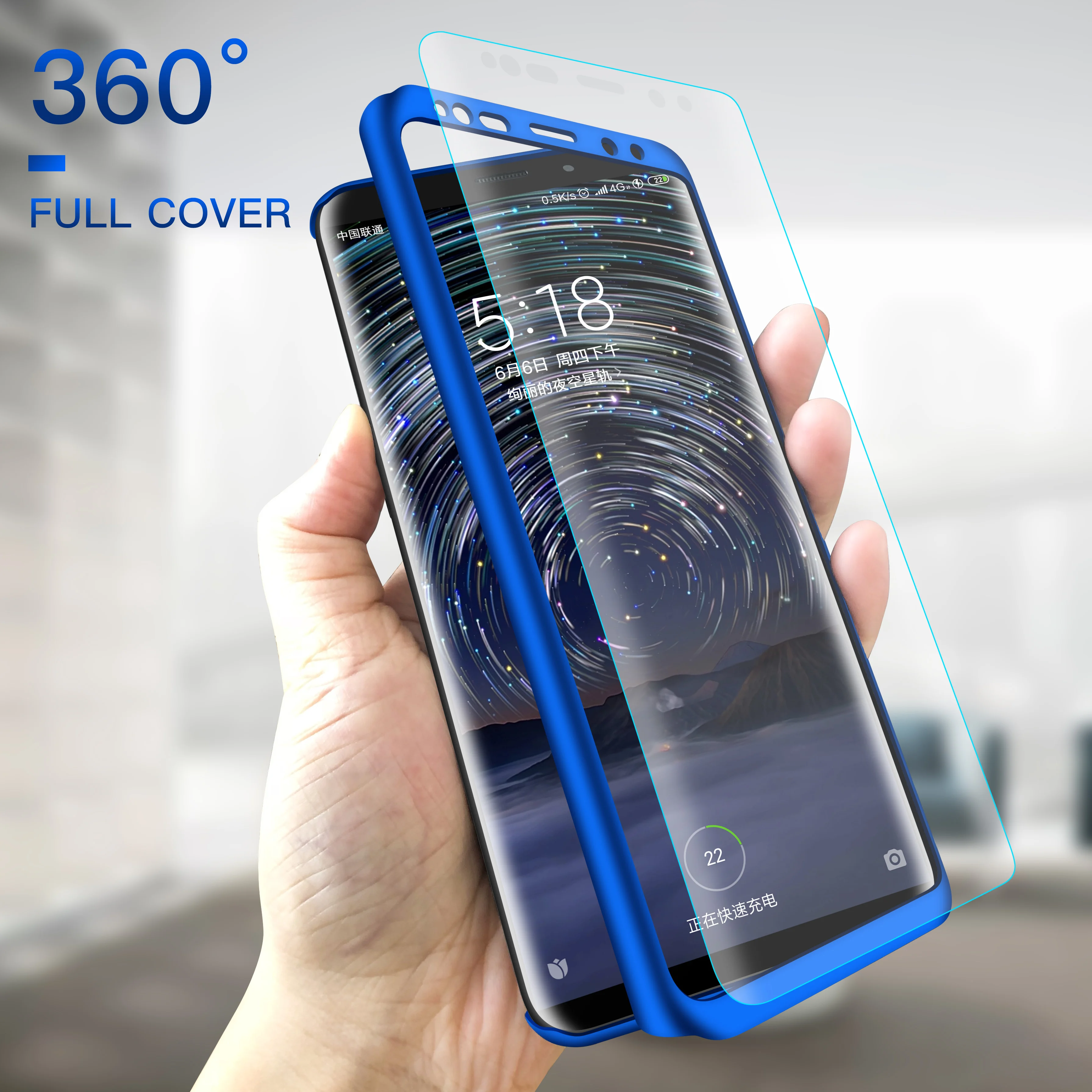 360 Full Cover Protective Case For Samsung Galaxy S8 S9 S10 Plus S10E S6 S7 Edge Note 9 8 A50 A70 A40 A30 M30 M20 M10 Cases Bag