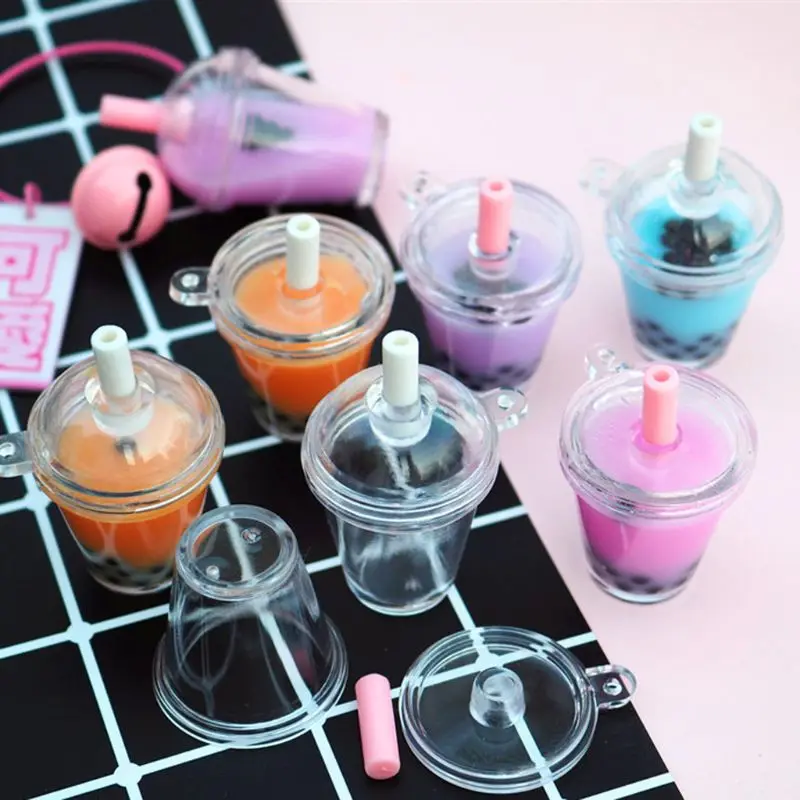 10Pcs Mini Frappuccino Cup Coffee Dollhouse Miniature Simulation Plastic Cake Ice Cream Cups Keychain Jewelry Making | Украшения и