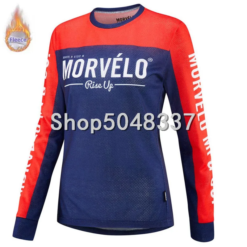 Morvelo термо флис майки для велоспорта зима теплая Pro Mtb длинный рукав Мужская велосипедная одежда для велоспорта Ropa Pantalon