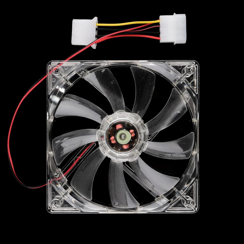  PC Computer Fan Quad 4 LED Light 120mm PC Computer Case Cooling Fan Mod Quiet Molex Connector Easy 