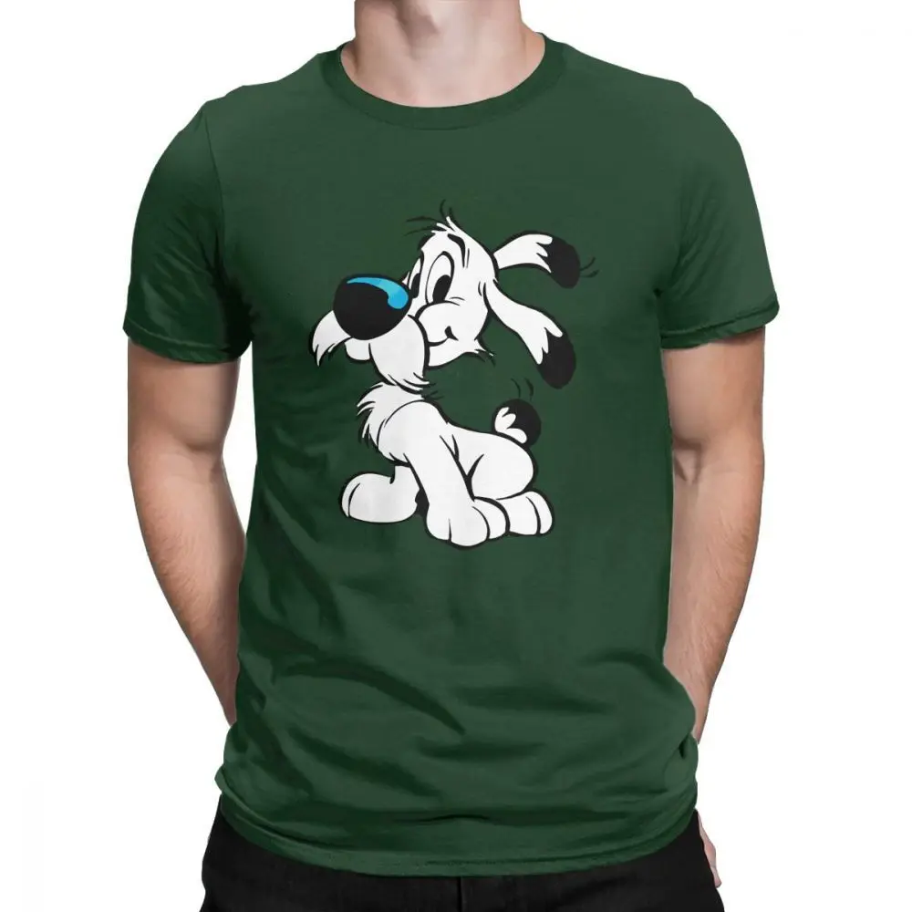 ForestGreen Midnite Star мужские футболки Астерикс и Обеликс Новинка хлопковые футболки с коротким рукавом Dogmatix Idefix Ideafix Obelix собака топ размера плюс - Цвет: ForestGreen