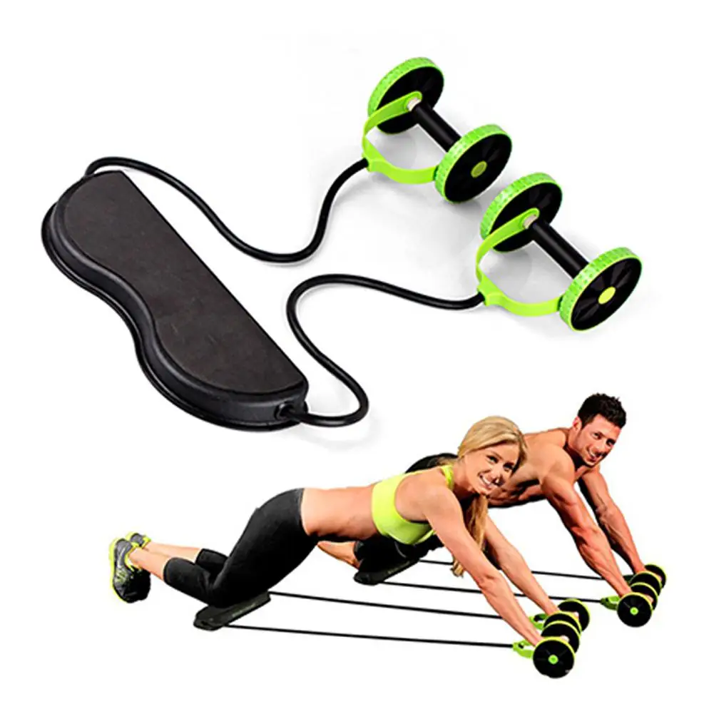 

Fitness Roller Pulling Rope Abdominal Muscle Trainer Power Resistance Bands Gym Arm Waist Leg Training Rool