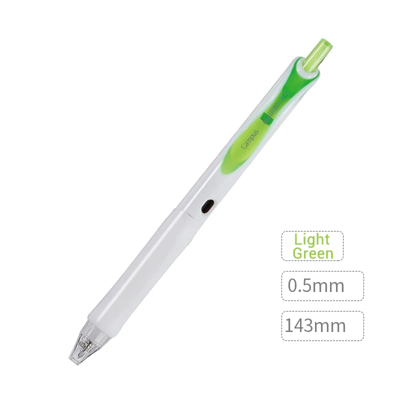 LightGreen Ink Японская гелевая ручка KOKUYO 0,5 мм, быстросохнущая гелевая ручка для офиса и школы, цветная ручка для студентов, канцелярские принадлежности, 1 шт - Цвет: LightGreen Ink