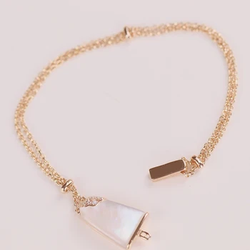 

Top Quality Silver color Jewelry Rose Gold Chain Bracelet Praty Ice Cream Jewelry Natural Stone Bracelet Rose Gold