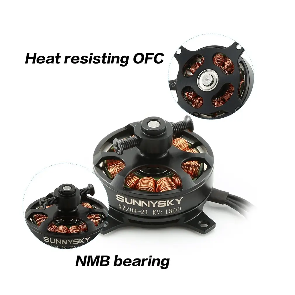 SUNNYSKY X2204 1480KV 1800KV бесщеточный двигатель с фиксированным крылом для многоосевой воздушной радиоуправляемой модели бесщеточного двигателя самолета