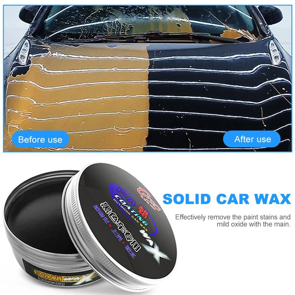 adams detailing Waterproof Car Repair Wax Polish Scratch Remover Senior Black Solid Wax Care Paint Scratch Repair Car Styling Crystal Hard Wax meguiars scratchx