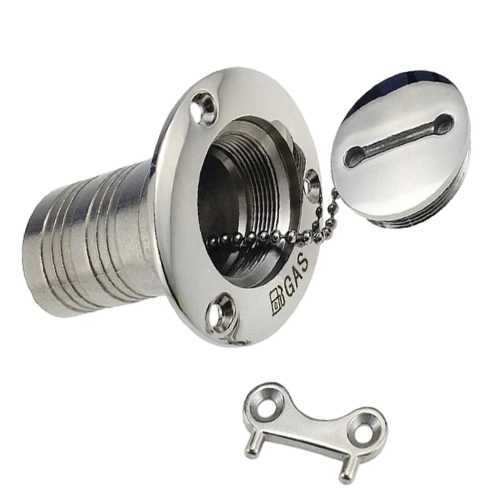 Ø 38mm Stainless Steel Filler Deck Filler Tank Cover For Boat, Yacht, Caravan, Tractor, Trailer Tank