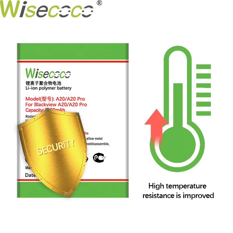 Wisecoco A20 3800 мАч аккумулятор для Blackview A20 A 20 Pro Высокое качество Замена аккумулятора телефона+ номер отслеживания