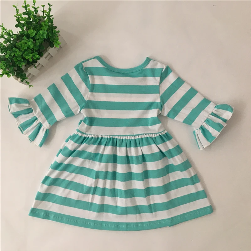 Puresun New Arrival Cute Rabbit Embroidery Girls Easter Dress Ruffles Design Toddler Girls Easter Outfit