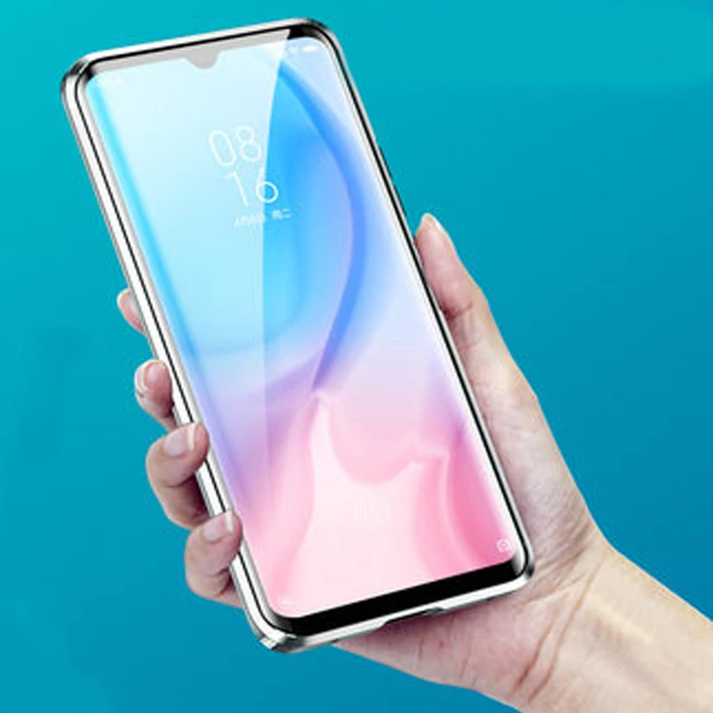 360 ° Полный Магнитный флип-чехол для Xiaomi mi 9 Lite металлическая рамка Doubl боковая стеклянная крышка на Xiomi mi 9 mi 9 se 9 Lite светильник чехол