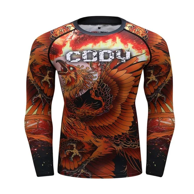 Футболка MMA herren rashguard jiu jitsu bjj футболка Langarm фитнес Муай Тай Бокс спортивный пуловер Рашгард MMA boxen Jersey - Цвет: 2