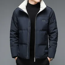 

2021 new winter down jacket men's thick warm white duck down middle-aged men's dad casual jacket winter jacket men